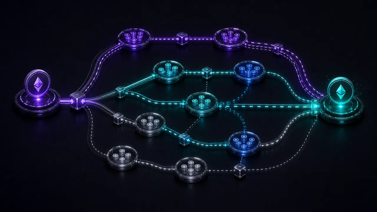 Generated MindSwap article banner for Onchain DEX Routing Explained: Why the Route Matters as Much as the Quote